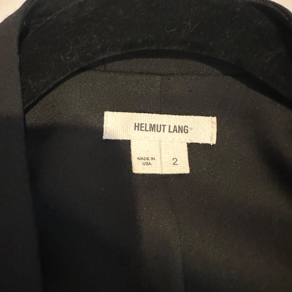 Helmut Lang Crop Wool Blend Tuxedo Blazer Size 2 - Picture 6 of 8